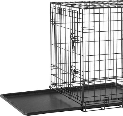 Show full view: Frisco Fold & Carry Double Door Collapsible Wire Dog Crate, 36 inch & Frisco Gray Basket Weave Dog Crate Mat, 36-in slide 2 of 6