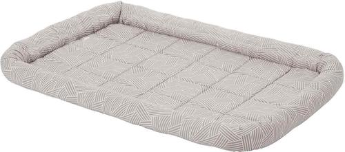 Show full view: Frisco Fold & Carry Double Door Collapsible Wire Dog Crate, 36 inch & Frisco Gray Basket Weave Dog Crate Mat, 36-in slide 4 of 6