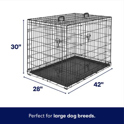 Frisco Fold & Carry Double Door Collapsible Wire Dog Crate