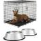 Show in main carousel: Frisco Fold & Carry Double Door Collapsible Wire Dog Crate & Mat Kit, 42 inch + Stainless Steel Bowl, 4.75-cup, 2 count slide 1 of 9