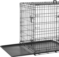 Frisco Fold & Carry Double Door Collapsible Wire Dog Crate & Mat Kit, 42 inch + Stainless Steel Bowl, 4.75-cup, 2 count slide 2 of 8