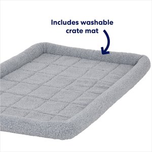 Frisco Fold & Carry Double Door Collapsible Wire Dog Crate & Mat Kit, X-Large