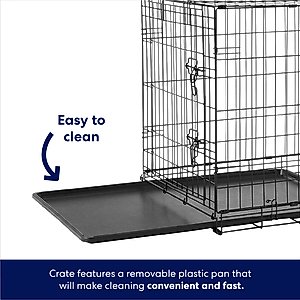 Frisco Fold & Carry Double Door Collapsible Wire Dog Crate & Mat Kit, X-Large
