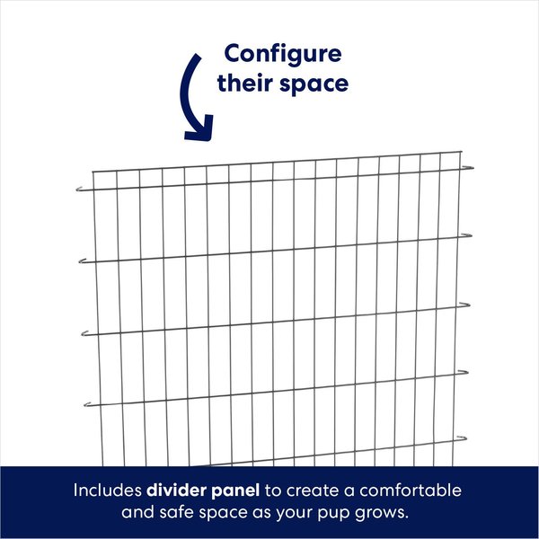 Show full view: Frisco Fold & Carry Double Door Collapsible Wire Dog Crate, Medium slide 5 of 10