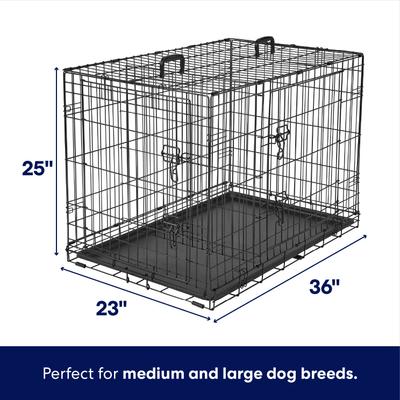 Show full view: Frisco Fold & Carry Double Door Collapsible Wire Dog Crate, Med/Large slide 2 of 10