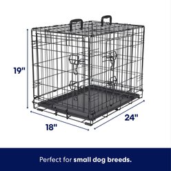 Frisco Fold & Carry Double Door Collapsible Wire Dog Crate, Small slide 2 of 7