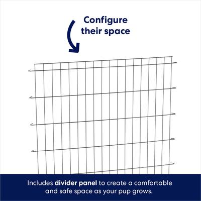 Show full view: Frisco Fold & Carry Double Door Collapsible Wire Dog Crate, Small slide 5 of 10
