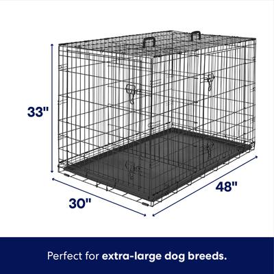 Show full view: Frisco Fold & Carry Double Door Collapsible Wire Dog Crate, X-Large slide 2 of 10