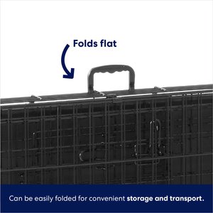 Frisco Fold & Carry Double Door Collapsible Wire Dog Crate, X-Large