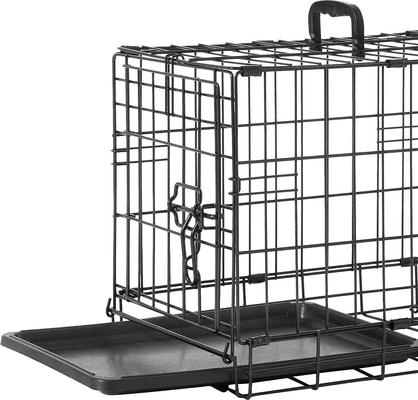 Show full view: Frisco Fold & Carry Single Door Collapsible Wire Dog Crate, 18 inch & Frisco Quilted Dog Crate Mat, Ivory, 18-in slide 2 of 6