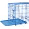 Show in main carousel: Frisco Fold & Carry Single Door Collapsible Wire Dog Crate, Blue, 24 inch & Frisco Quilted Plush Dog Crate Mat, Gray, 24-in slide 2 of 5
