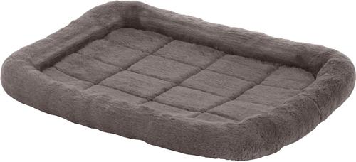 Show full view: Frisco Fold & Carry Single Door Collapsible Wire Dog Crate, Blue, 24 inch & Frisco Quilted Plush Dog Crate Mat, Gray, 24-in slide 4 of 5