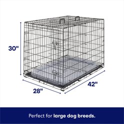 Frisco Fold & Carry Single Door Collapsible Wire Dog Crate & Mat Kit, Large slide 2 of 8