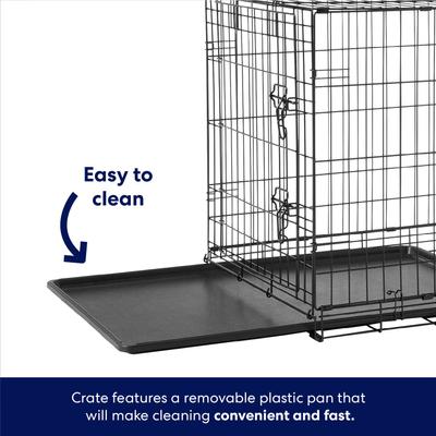 Show full view: Frisco Fold & Carry Single Door Collapsible Wire Dog Crate & Mat Kit, Large slide 5 of 11