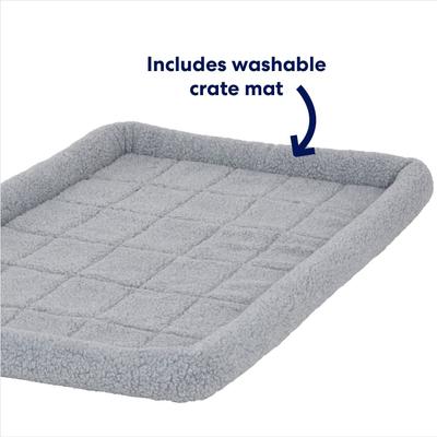 Show full view: Frisco Fold & Carry Single Door Collapsible Wire Dog Crate & Mat Kit, Large slide 6 of 11