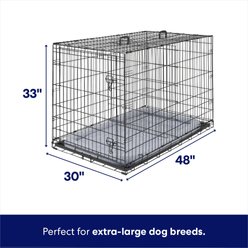 Frisco Fold & Carry Single Door Collapsible Wire Dog Crate & Mat Kit, X-Large slide 2 of 8