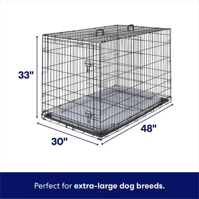Show full view: Frisco Fold & Carry Single Door Collapsible Wire Dog Crate & Mat Kit, X-Large slide 2 of 11