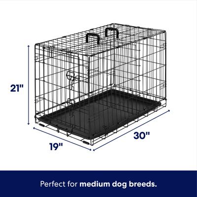 Show full view: Frisco Fold & Carry Single Door Collapsible Wire Dog Crate, Medium slide 2 of 10