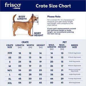 Frisco Fold & Carry Single Door Collapsible Wire Dog Crate, Medium