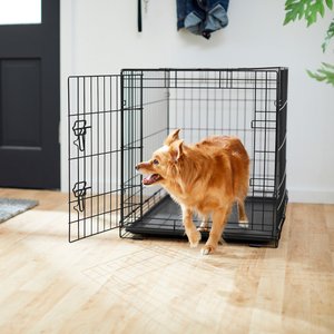 Frisco Fold & Carry Single Door Collapsible Wire Dog Crate, 36x23x25 inches