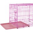 Show in main carousel: Frisco Fold & Carry Single Door Collapsible Wire Dog Crate, Pink, Pink, Small slide 4 of 11