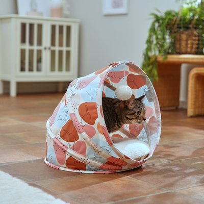 Frisco Frisco Foldable Covered Canopy Cat Bed, Calico Cat