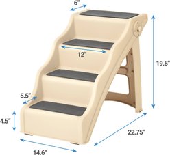 Frisco Foldable Nonslip Cat & Dog Stairs, Beige slide 2 of 5