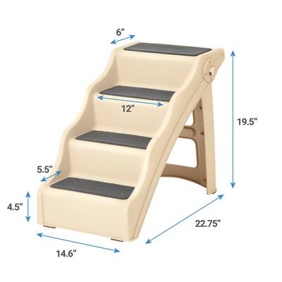Show full view: Frisco Foldable Nonslip Cat & Dog Stairs, Beige slide 2 of 8