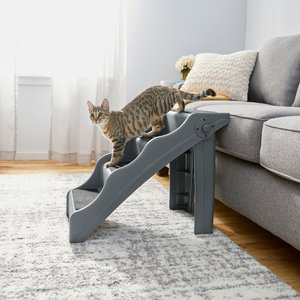 Frisco Foldable Nonslip Cat & Dog Stairs, Charcoal