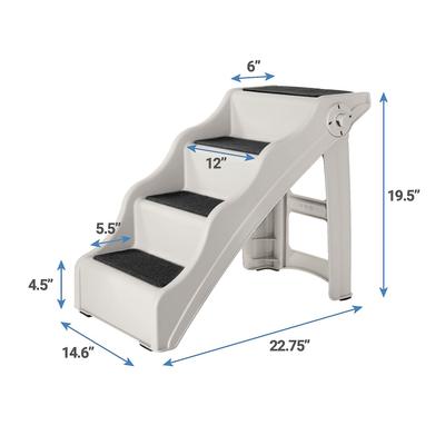 Show full view: Frisco Foldable Nonslip Cat & Dog Stairs, Grey slide 3 of 9