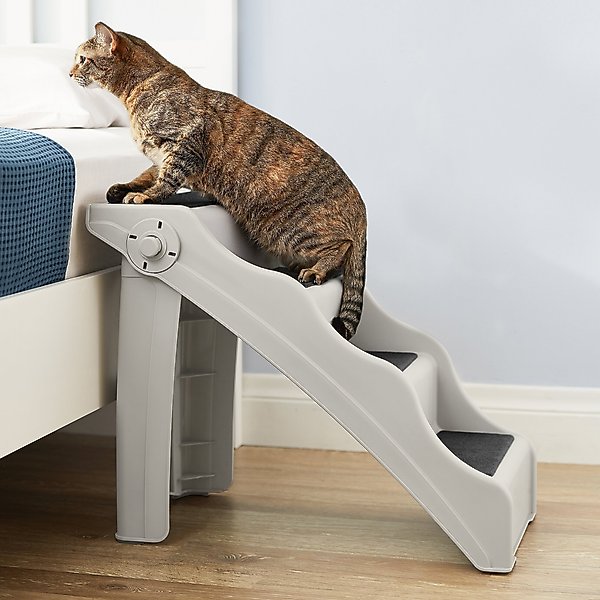 Show full view: Frisco Foldable Nonslip Cat & Dog Stairs, Grey slide 3 of 8