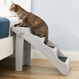 Frisco Foldable Nonslip Cat & Dog Stairs, Grey