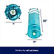 Show in main carousel: Frisco Foldable Play Tunnel with Mesh Cat Toy, Baltic Teal slide 2 of 6