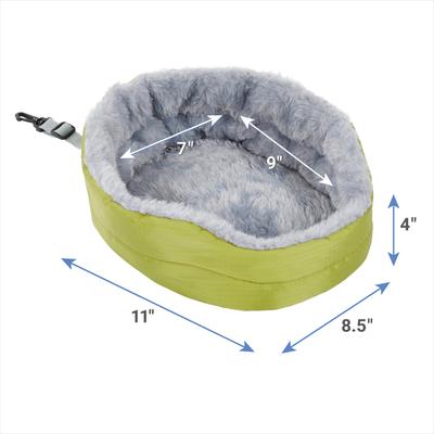 Show full view: Frisco Forest Plush Oval Small Pet Cuddler, Green slide 2 of 6