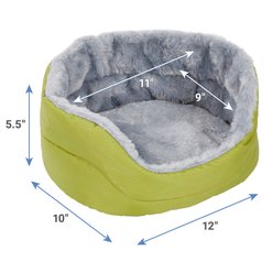 Frisco Forest Plush Round Small Pet Cuddler, Green slide 2 of 4