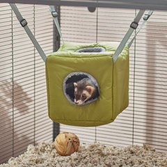 Frisco Forest Plush Small Pet  Hanging Cube, Green