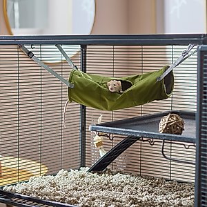 Frisco Forest Plush Small Pet Hanging Tunnel, Green
