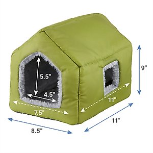 Frisco Forest Plush Small Pet House, Green