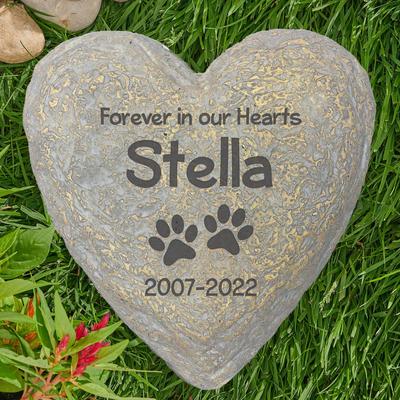 Show full view: Frisco "Forever In Our Hearts" Personalized Garden Stone, Large slide 3 of 6