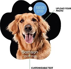 Frisco "Forever Loved" Paw Shape Metal Personalized Dog & Cat Holiday Ornament slide 2 of 3