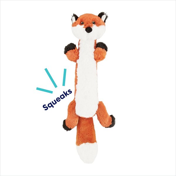 Frisco Holiday Fox Skinny Plush Squeaky Dog Toy