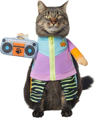 Show full view: Frisco Front Walking 80s Retro Kid Dog & Cat Costume, Small slide 3 of 11