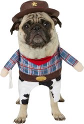 Frisco Front Walking Cowboy Dog & Cat Costume, Medium