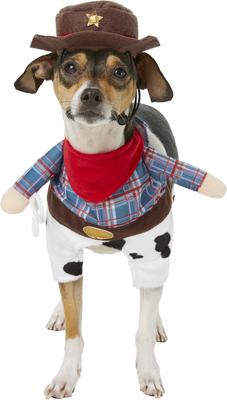 Show full view: Frisco Front Walking Cowboy Dog & Cat Costume, Small slide 5 of 11
