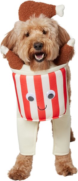 Frisco Front Walking Fried Chicken Bucket with Adjustable Inseam Dog & Cat Costume (Patent Pending)