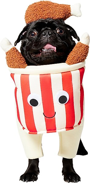 Frisco Front Walking Fried Chicken Bucket with Adjustable Inseam Dog & Cat Costume (Patent Pending)