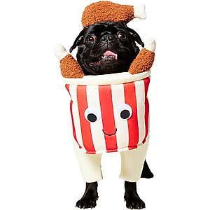 Frisco Front Walking Fried Chicken Bucket with Adjustable Inseam Dog & Cat Costume (Patent Pending), Medium