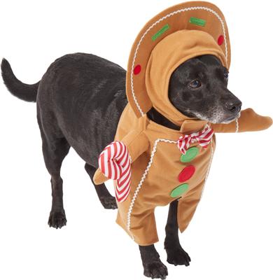 Show full view: Frisco Front Walking Gingerbread Dog & Cat Costume, Medium slide 3 of 10