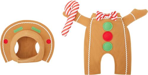 Show full view: Frisco Front Walking Gingerbread Dog & Cat Costume, Medium slide 4 of 10