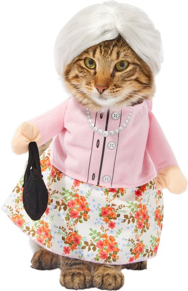Show full view: Frisco Front Walking Granny Dog & Cat Costume, Small slide 1 of 10